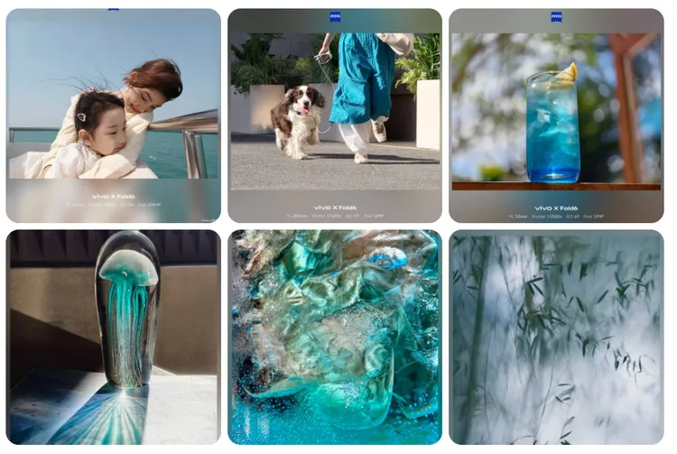 vivo同步釋出X Fold6實拍樣張，涵蓋人像、寵物、飲品、靜物與光影等不同場景，強調2億畫素主鏡頭、蔡司長焦與V3+影像晶片帶來的細節、色彩與景深表現。韓伯嘯微博