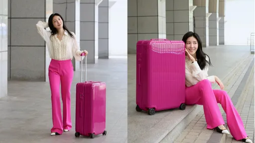 楊謹華剛回國又想飛！拉上RIMOWA曬街頭美照　逆天長腿來搶鏡