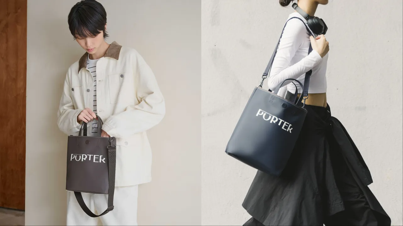 PORTER INTERNATIONAL GAP系列手提包（左）2950元、托特包（右）2750元。品牌提供