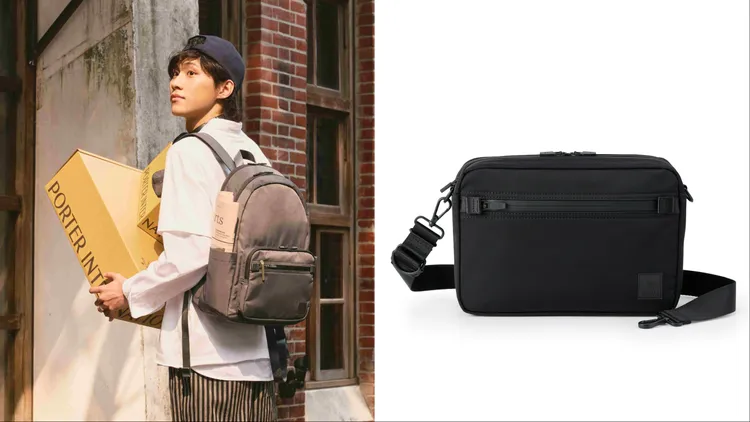 PORTER INTERNATIONAL VENTURE系列後背包（左）6950元、雙層斜背包（右）4650元。品牌提供