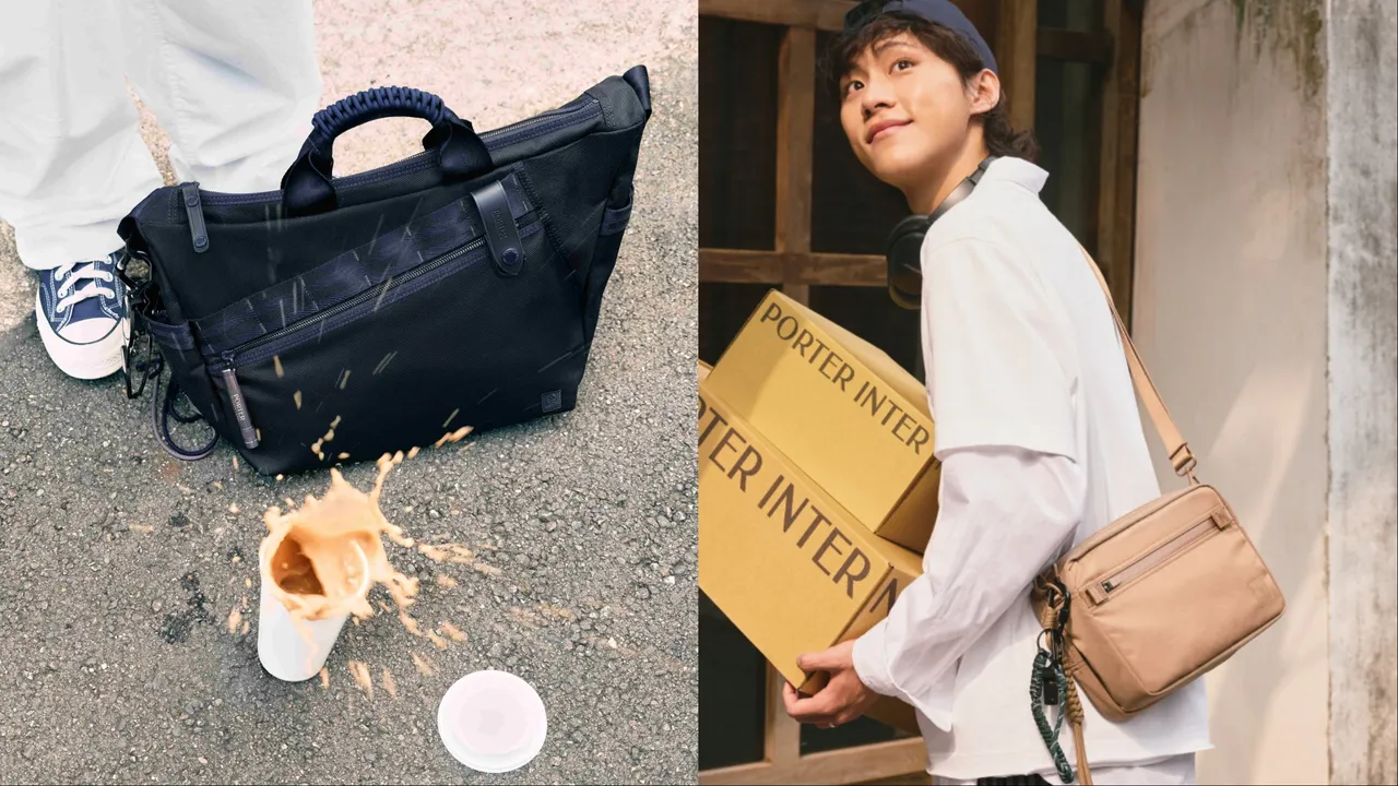PORTER INTERNATIONAL推出一系列防潑水包袋。品牌提供