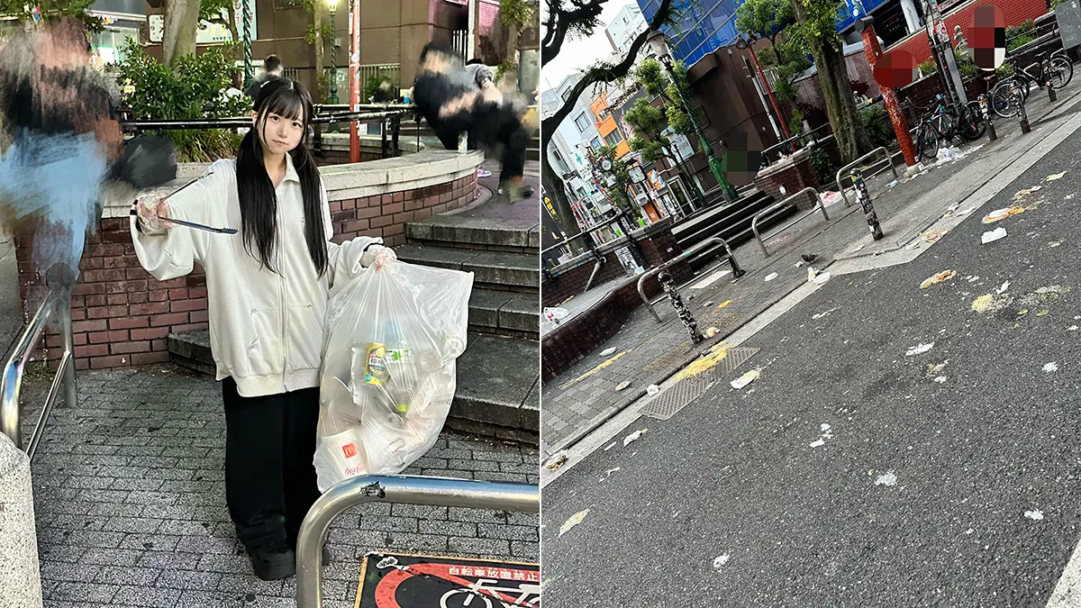 日本街頭超乾淨？　女偶像曝「我一天沒幫撿垃圾」就變這樣