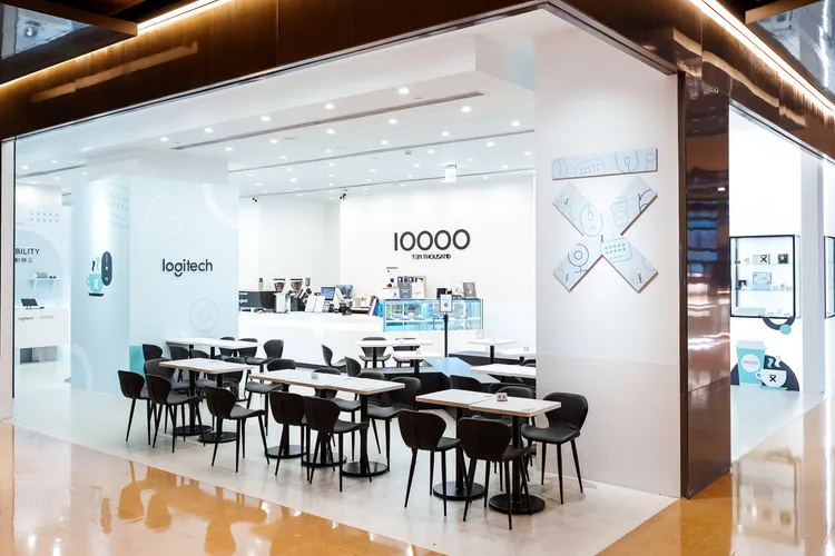 Logitech 羅技攜手 Ten Thousand Coffee 打造期間限定「Logi Café 羅技城市咖啡所」。業者提供