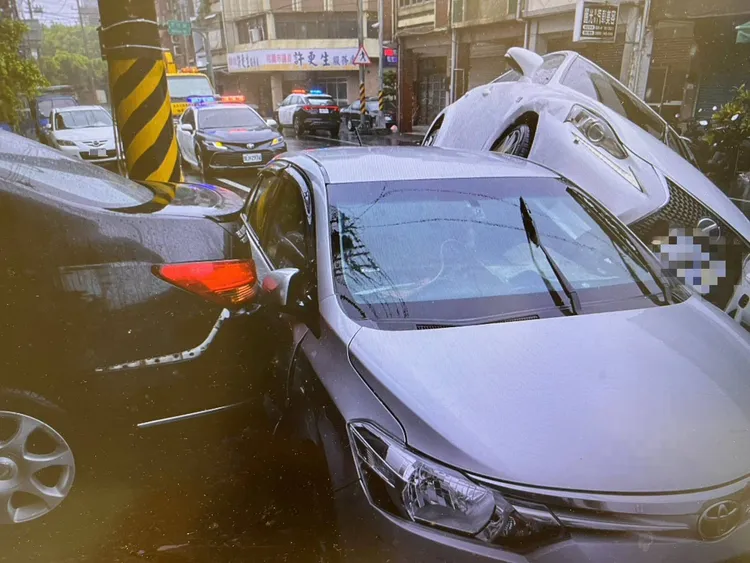 車禍現場。大園警分局提供