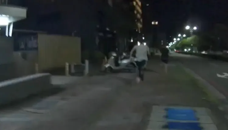 陽男見警盤查慌張狂逃，被逮後結束了7個多月的逃亡生涯。民眾提供
