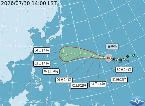 白海豚一路向西「改往中國」　天氣粉專：這次可能不轉彎