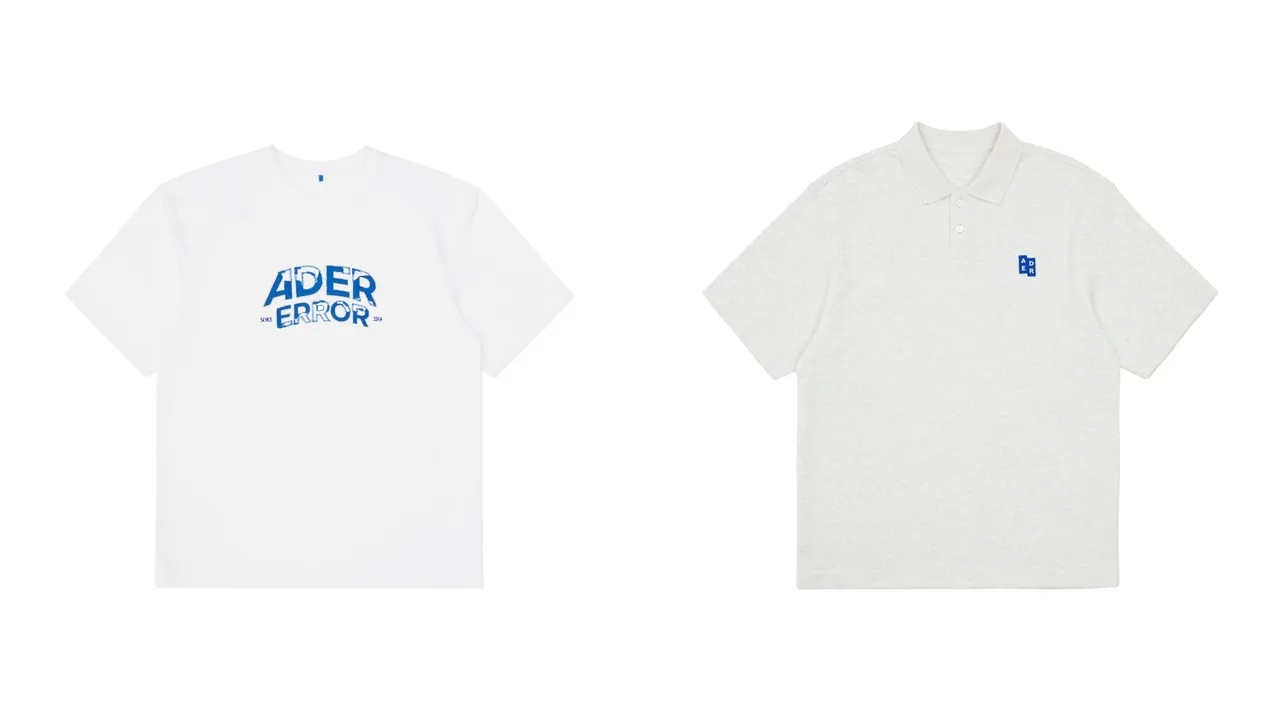 ADER ERROR短袖上衣（左）5280元、polo短袖上衣（右）5380元。品牌提供
