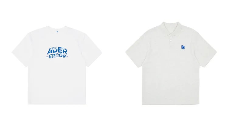 ADER ERROR短袖上衣（左）5280元、polo短袖上衣（右）5380元。品牌提供