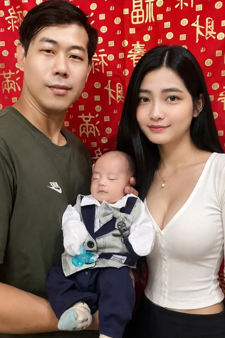 溫靈筱夫妻與老4二兒子。溫靈筱提供