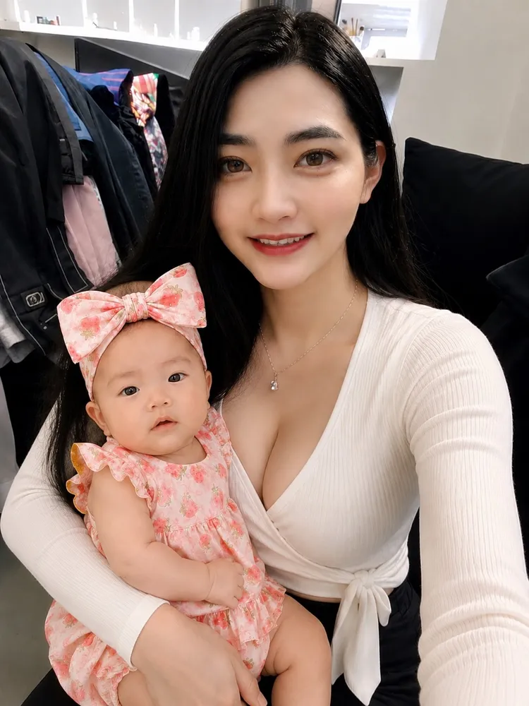 溫靈筱與老5三女兒。溫靈筱提供