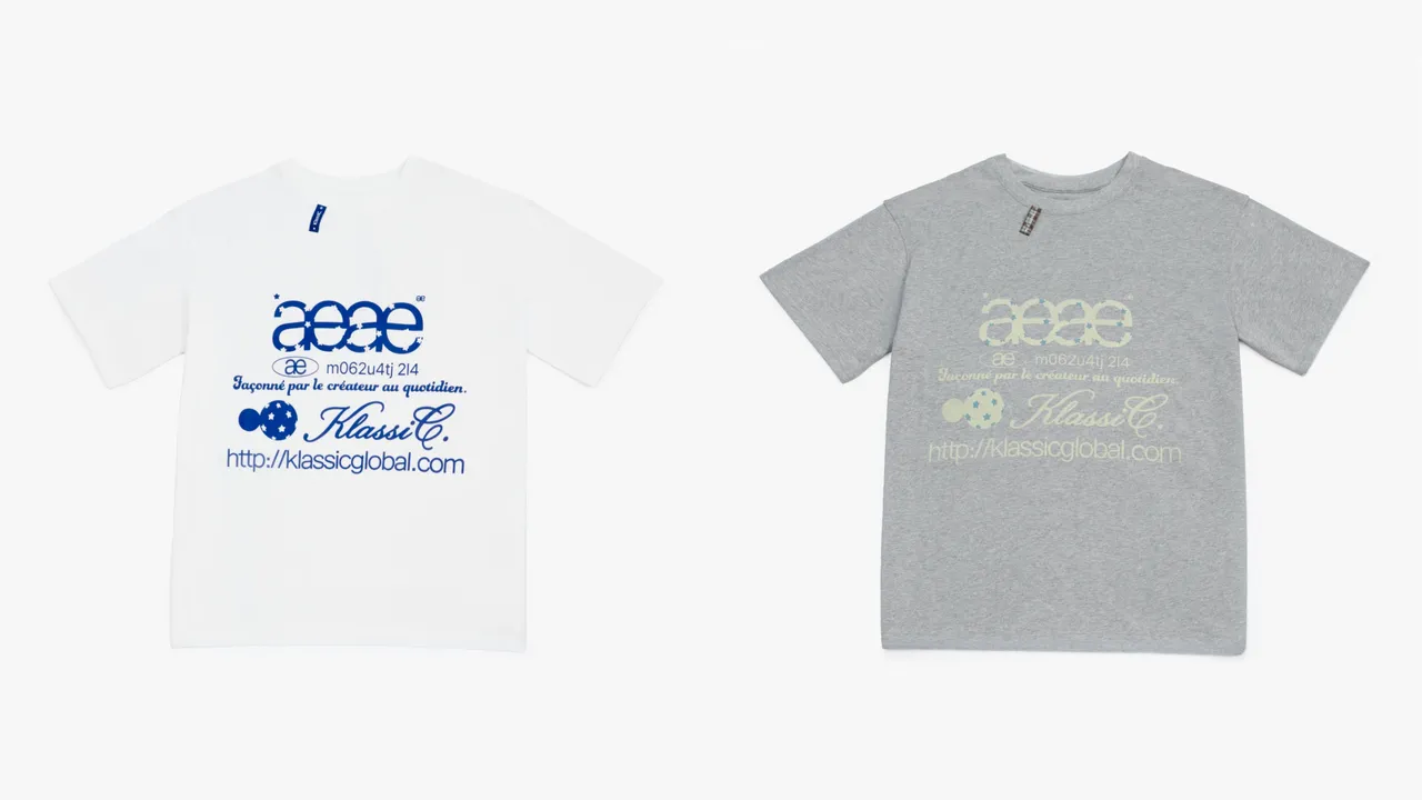 「KlassiC. x aeae」聯名T-Shirt，各1580元。品牌提供