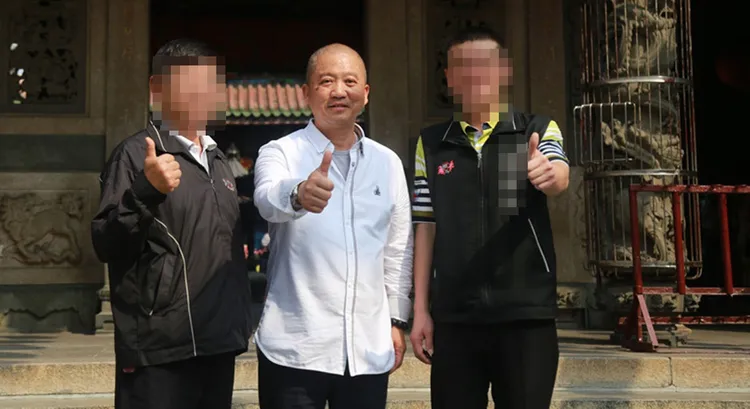共諜丁小琥（圖中）今年2月病逝。翻攝鹿港天后宮官網