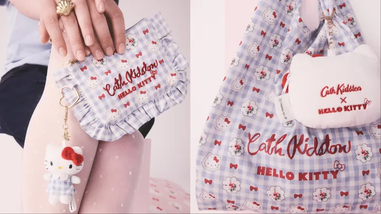 「Hello Kitty Provence」印花玫瑰花束與Hello Kitty身影交織於包身上。品牌提供