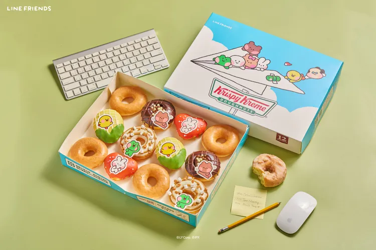 Krispy Kreme攜手LINE FRIENDS minini，陪你暫停日常、切換假期模式。業者提供