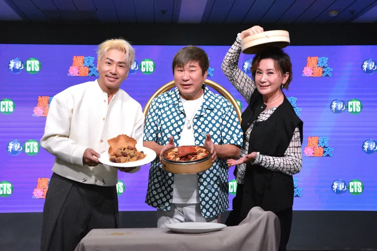 （左起）歐漢聲、胡瓜、陳亞蘭。華視提供