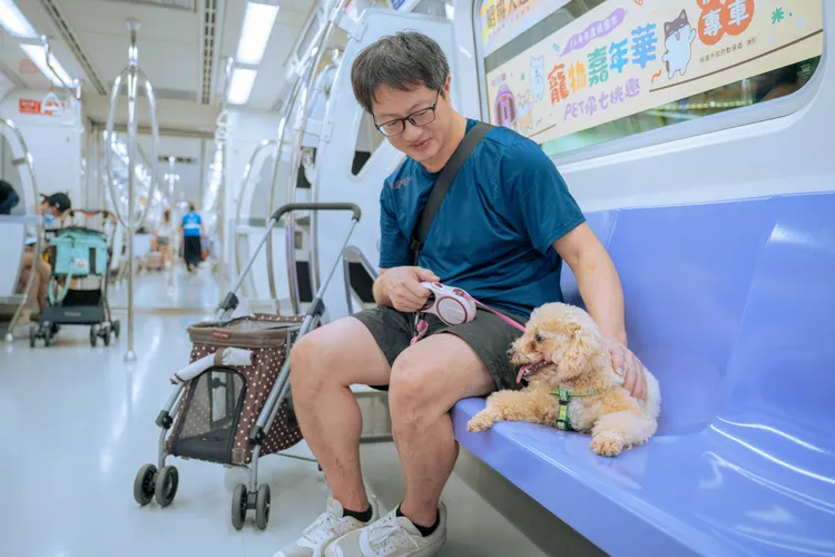 桃捷「寵物友善列車」。桃捷公司提供