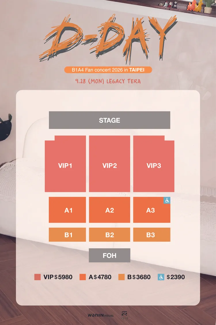 B1A4台灣演出票價出爐。網銀國際影視提供
