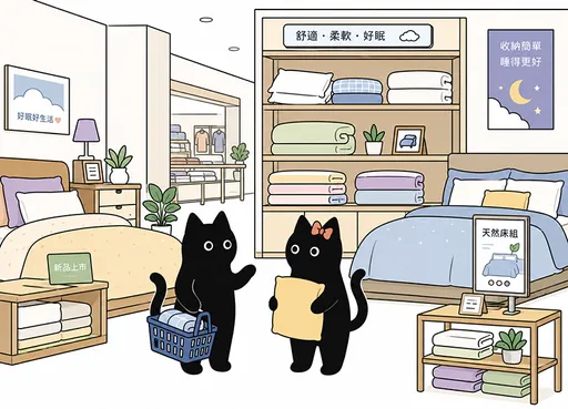 壹蘋派生活美語　在百貨公司挑選寢具