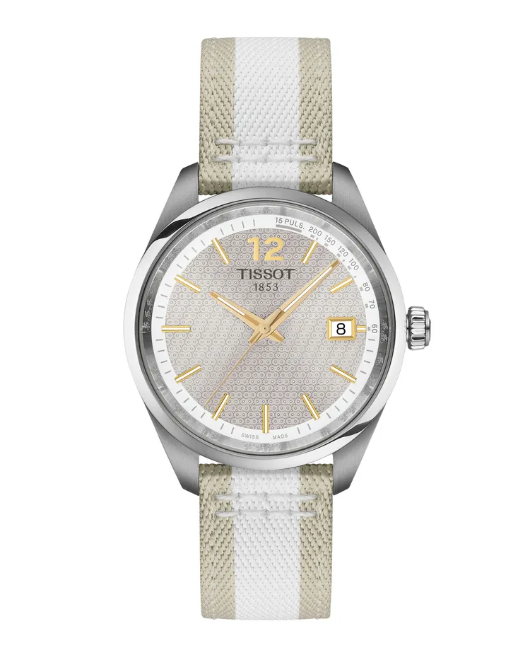 TISSOT PR100自行車款石英腕錶34mm，9500元。品牌提供