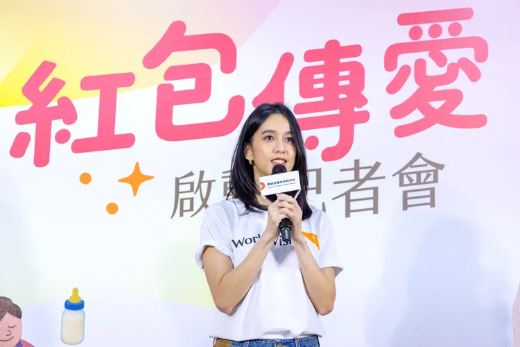 去年底陳庭妮出席公益記者會，當時已經懷孕了。台灣世界展望會提供