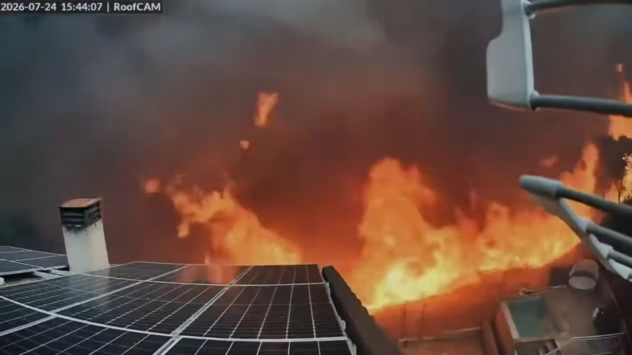 遠處山頭起火需要逃嗎? 監視器告訴你:離大火圍屋只剩8分鐘