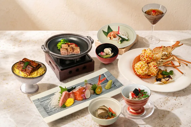 中山日本料理廳嚴選旬味食材與頂級海鮮，呈現層次豐富的夏日會席料理。台北老爺酒店提供