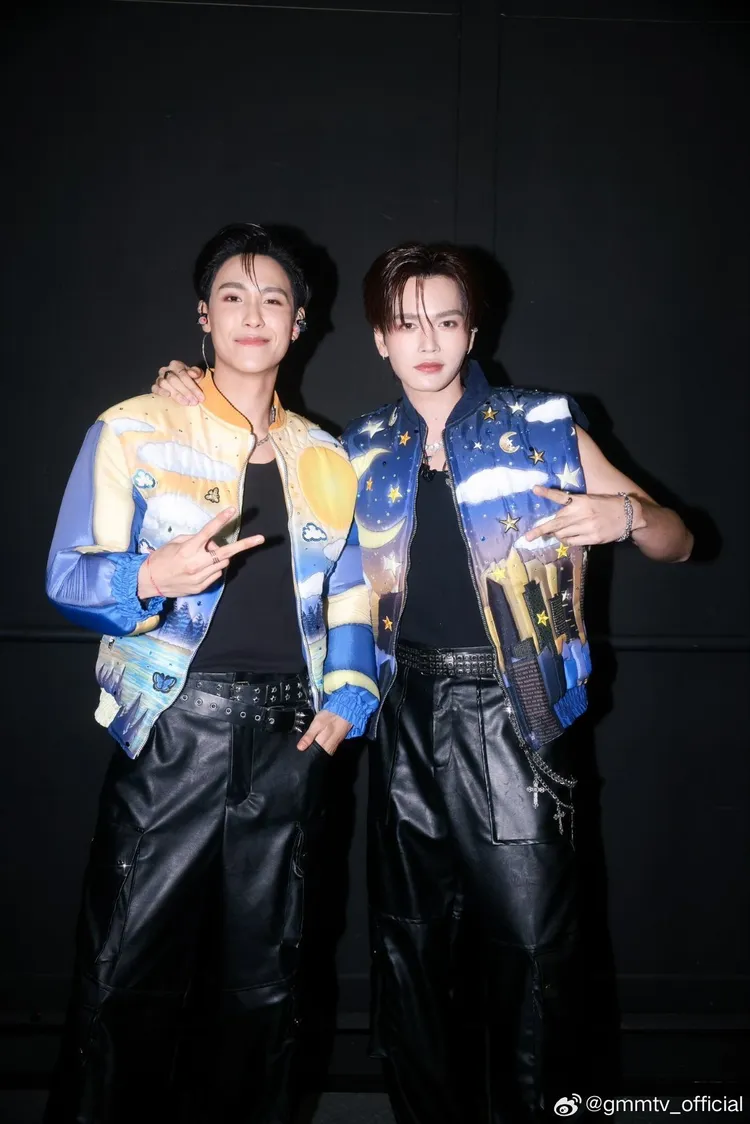 Junior（左）和Mark是人氣BL劇CP。翻攝GMMTV微博