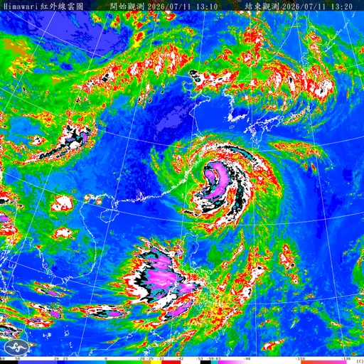 巴威雨轟20縣市！5地「紫爆」超大豪雨