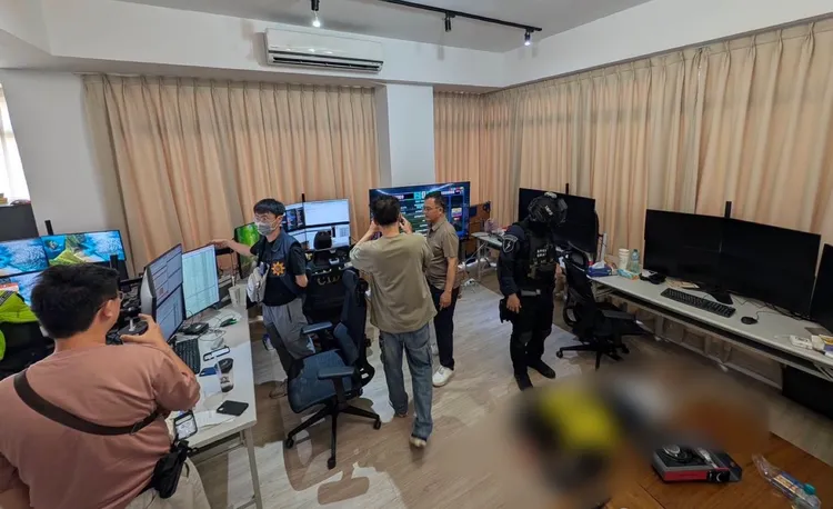 警方逮捕林男為首的8人，其中還有港澳等外籍人士，正釐清是否有境外勢力涉案。民眾提供