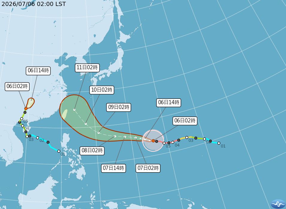 強颱巴威逼近!模擬路徑「不排除登陸」 週四起恐發海陸警