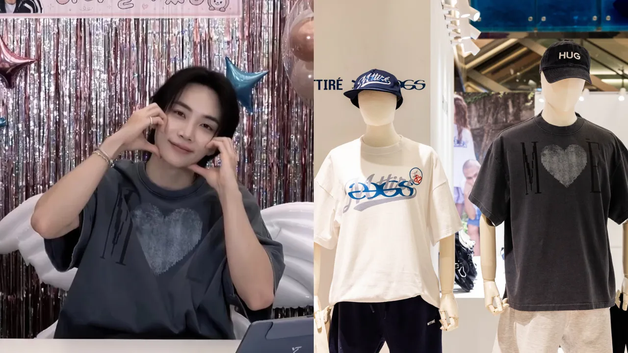 SEVENTEEN成員淨漢（左）私服愛牌進駐台中新光三越。翻攝IG、品牌提供