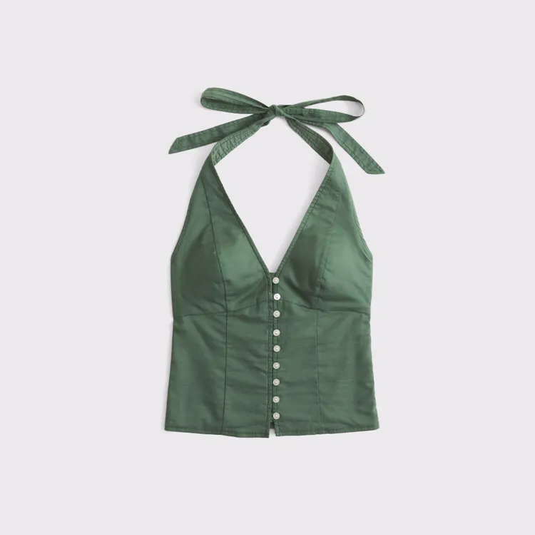 Abercrombie & Fitch女繞脖平織上衣，2790元。品牌提供