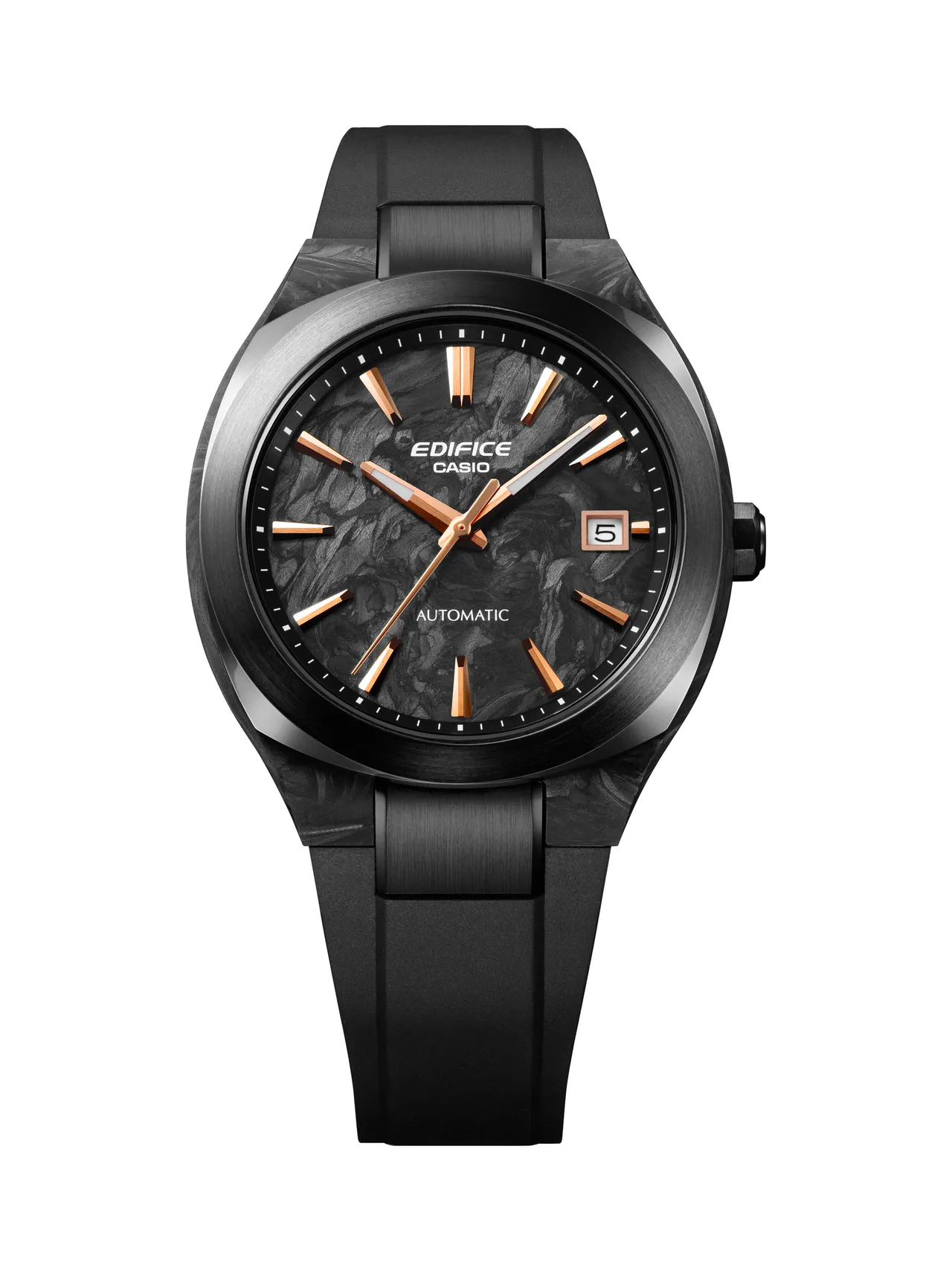 EDIFICE碳纖維款機械腕錶EFK-200XPB-1A，1萬6000元。品牌提供