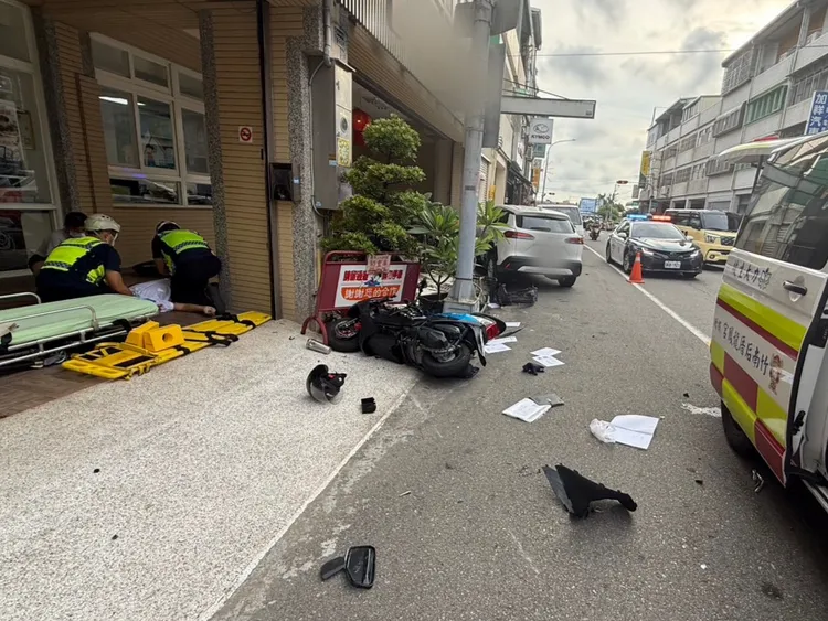 唐姓男騎士經送醫搶救仍宣告不治。民眾提供