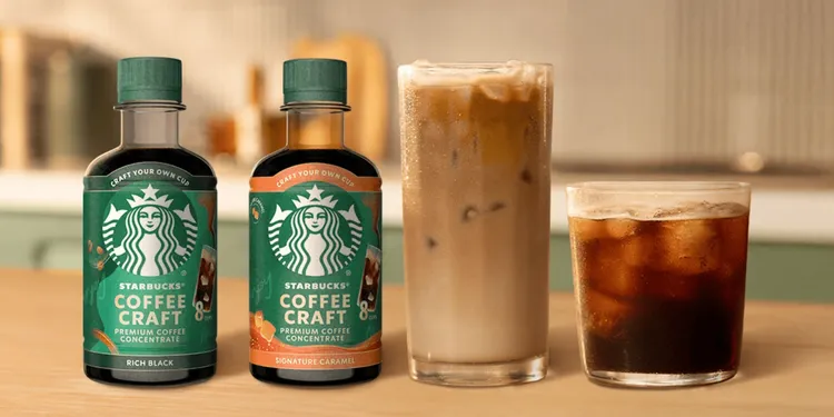 革命新品「STARBUCKS® COFFEE CRAFT 咖啡濃縮液」，精選優質阿拉比卡豆，推「無糖黑咖啡」與「經典焦糖」兩款風味，兼顧便利與高品質。業者提供