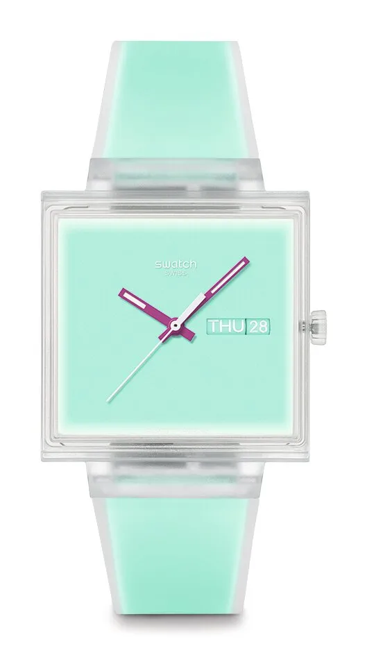 SWATCH WHAT IF…SEE THRU MINT?腕錶，3100元。品牌提供