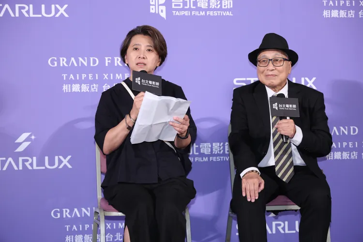 台北電影節總監李亞梅和評審團主席黃建業。莊宗達攝