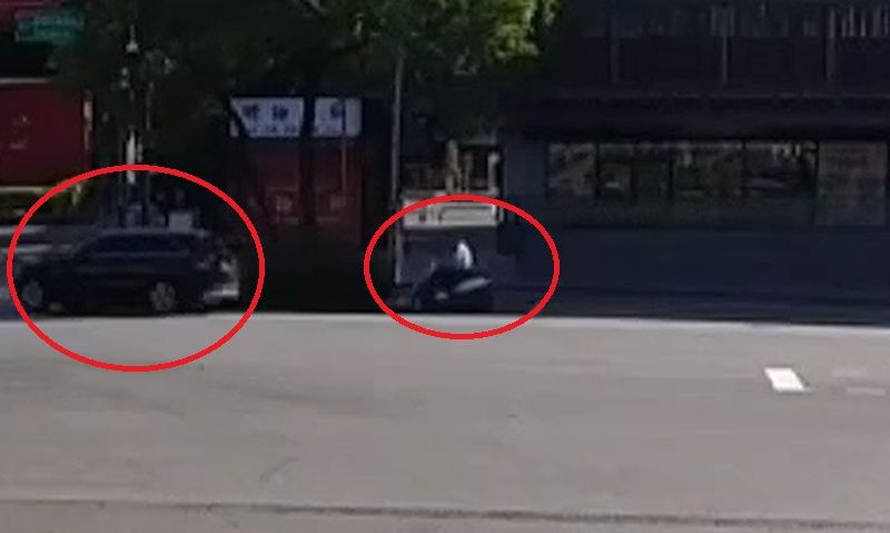 賓士車轉進麥當勞得來速害機車追撞 台中騎士命危搶救中