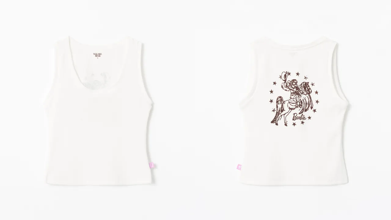 SQUAREBEAR x Barbie聯名印花背心，780元。品牌提供