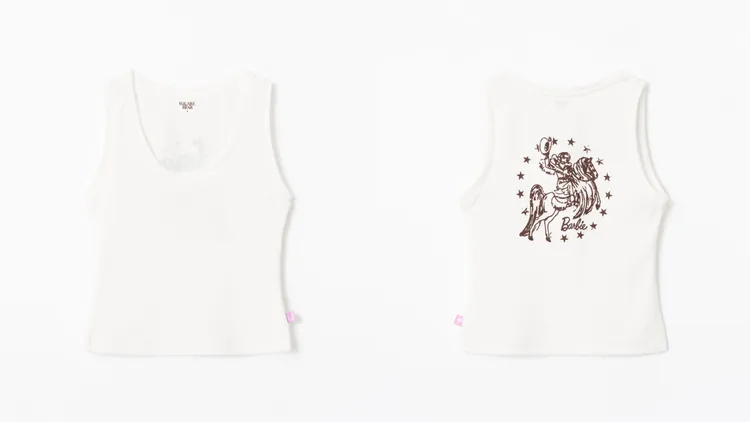 SQUAREBEAR x Barbie聯名印花背心，780元。品牌提供