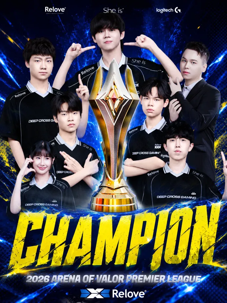 傳說對決超級職業聯賽，台灣戰隊Deep Cross Gaming在總決賽以4比2擊敗泰國戰隊Bacon Time贏得世界冠軍。翻攝DCG社群