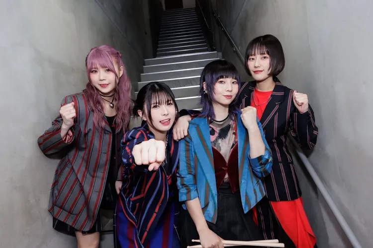 Faulieu.由貝斯手Ayano（左起）、主唱Canaco、鼓手Mimori、吉他手Kaho組成。Amuse、KING RECORDS提供
