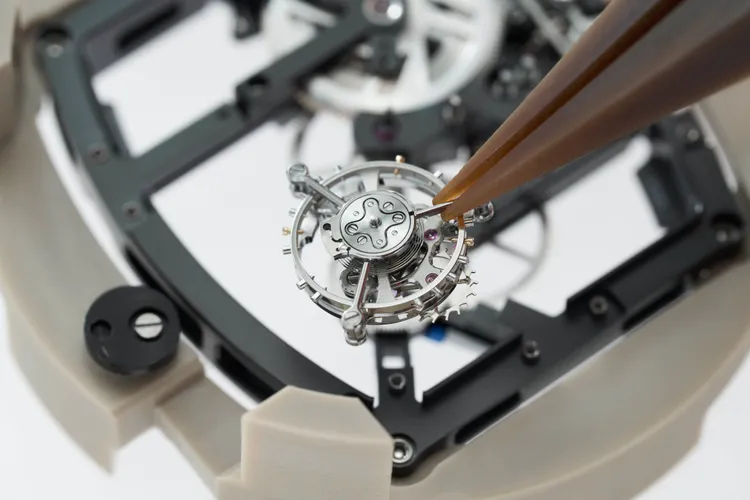 Richard Mille RM 64-01Colnago陀飛輪腕錶工藝圖。品牌提供