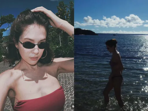 許瑋甯海島大解放！比基尼秀平坦小腹　零贅肉S曲線太辣　　