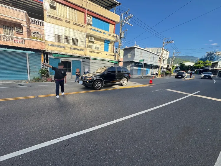卑南鄉賓朗路交通事故現場。警方提供