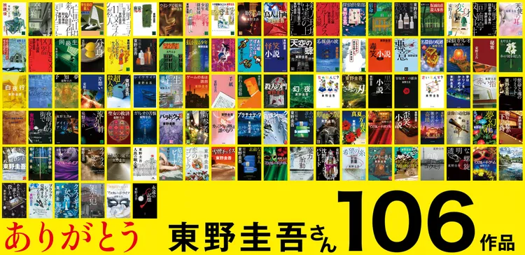 東野圭吾著作一覽。翻攝X