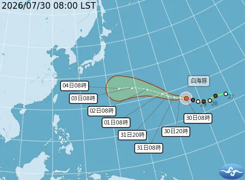 白海豚有望成今年「風王」　路徑變數仍大、台灣需持續觀察