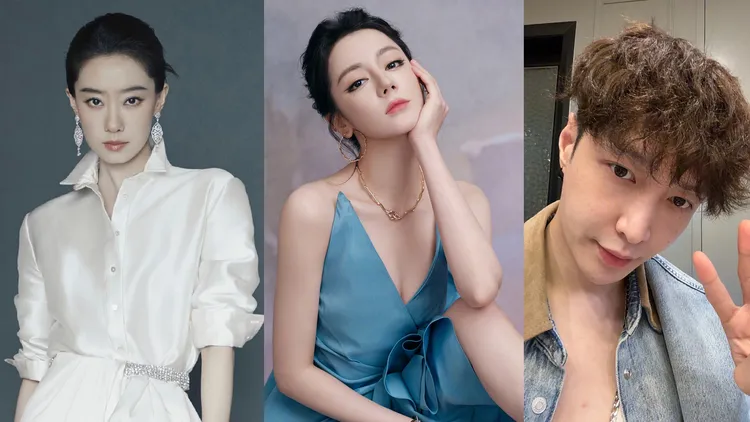 張小斐（左起）、迪麗熱巴、張藝興主演《功夫女足》。翻攝張小斐微博、迪麗熱巴微博、張藝興微博