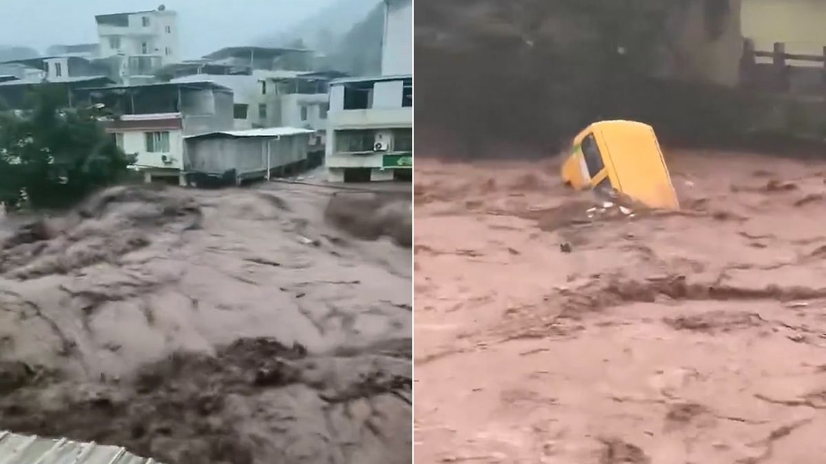 中國又洪災「四川大雨山洪爆發」 泥浪沖街!居民嘆:全毀了