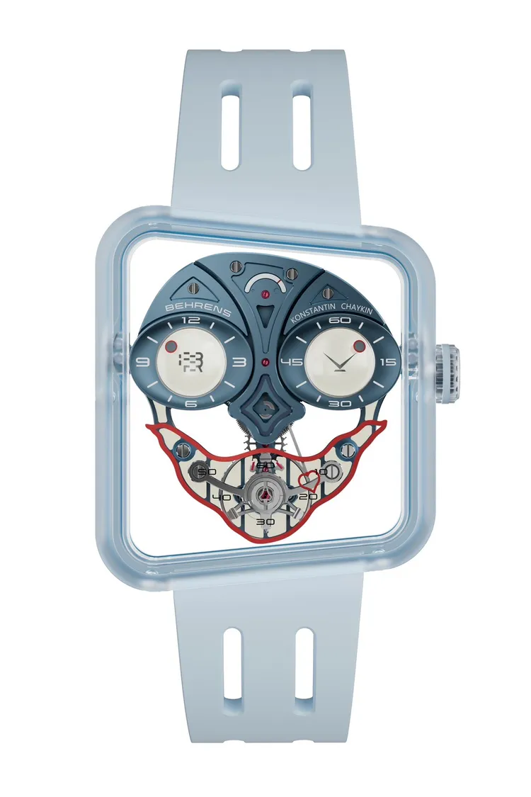 BEHRENS × Konstantin Chaykin Inventor系列Ace of Hearts限量聯名腕錶，42×37mm，合成藍寶石錶殼，銅質錶盤，氟橡膠錶帶，Cal.BM07 品牌自製手動上鍊機芯，動力儲存約46小時，防水深度50米，48萬8000元。品牌提供
